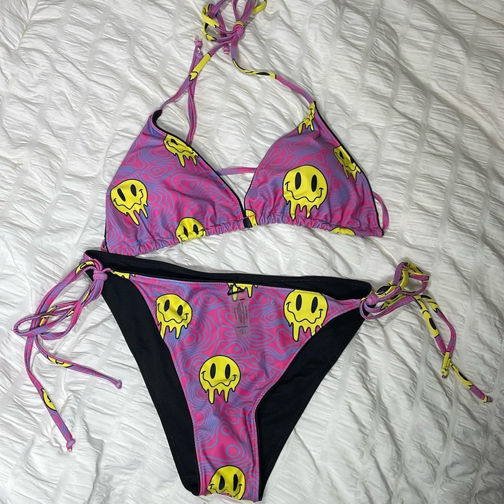 FashionNova Drip Smiley Bathing Suite